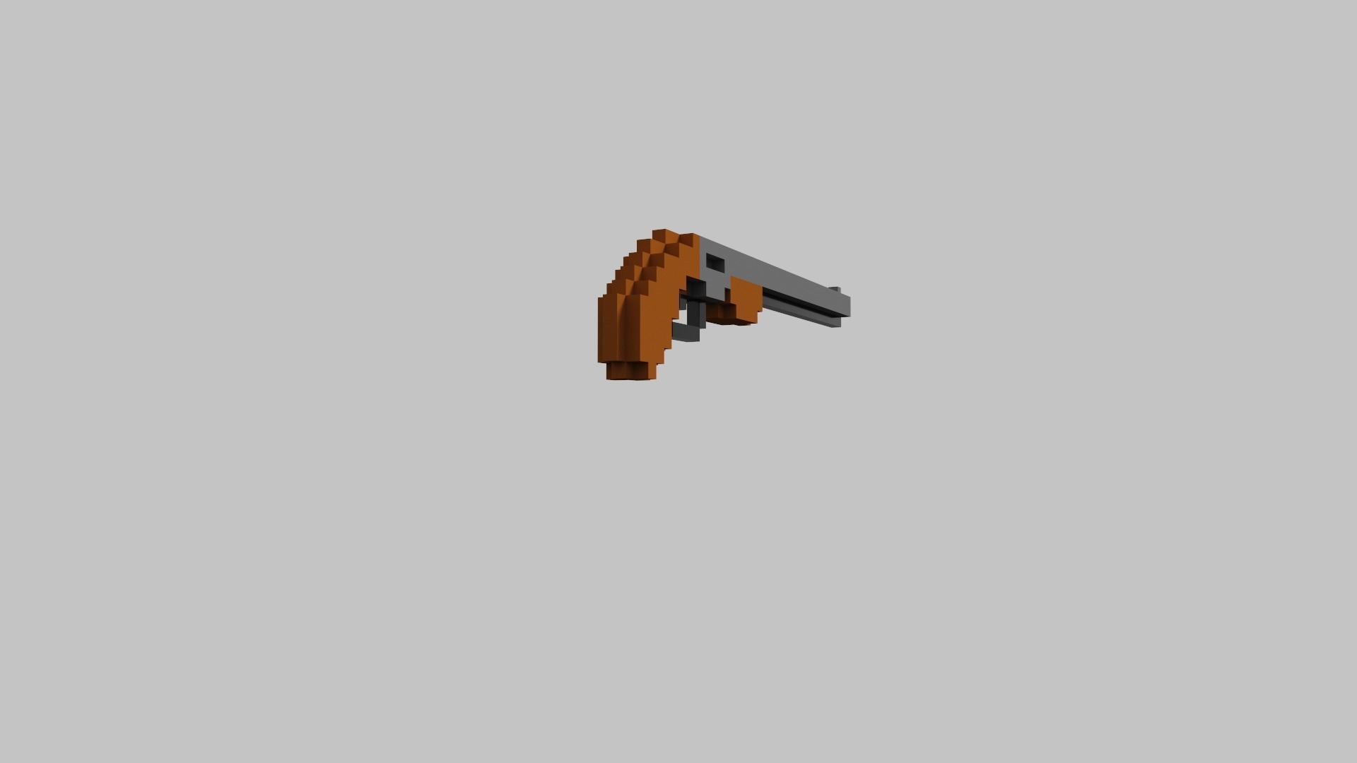 Shotgun Voxel Low-poly 3D model_25