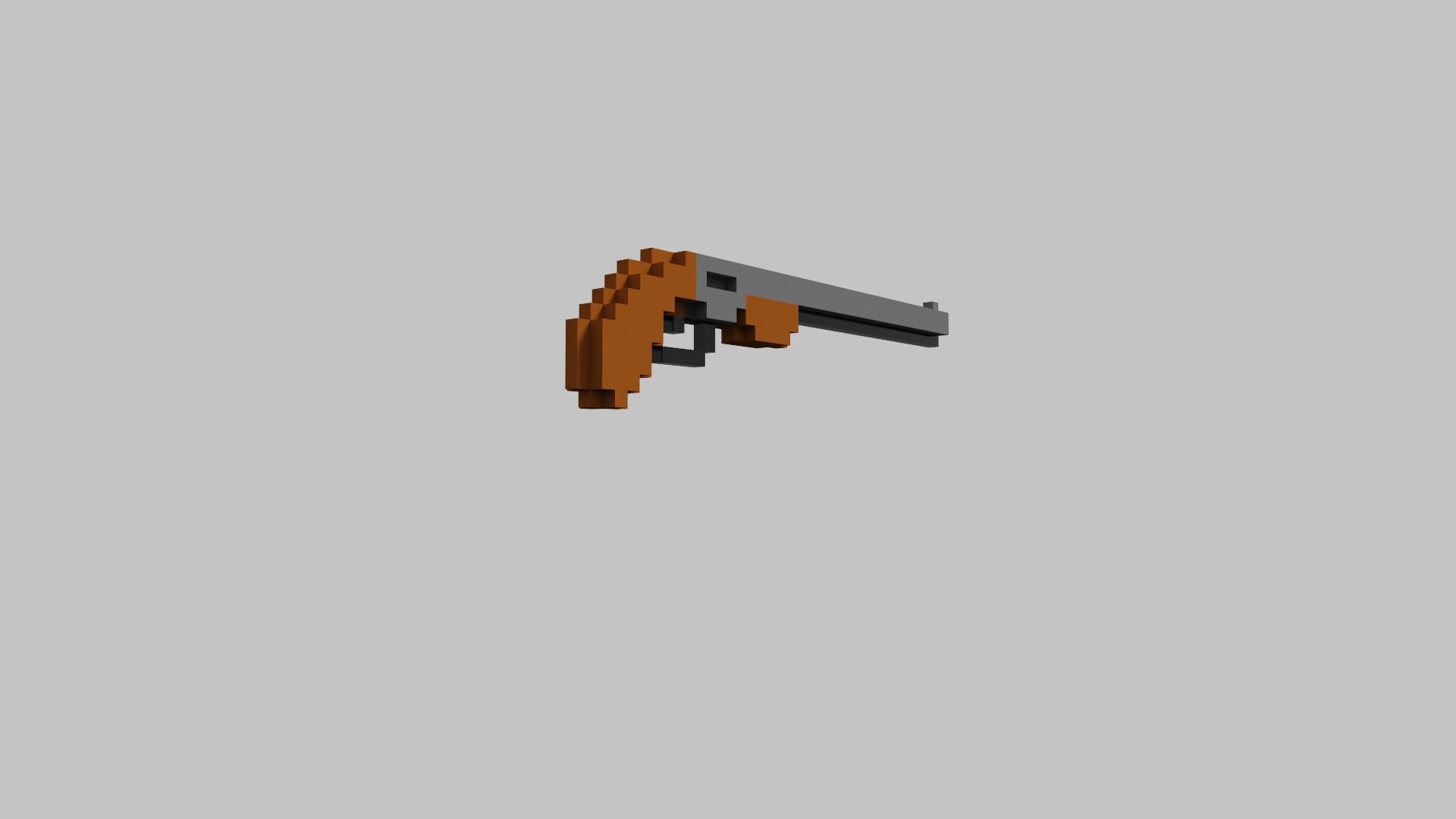 Shotgun Voxel Low-poly 3D model_26