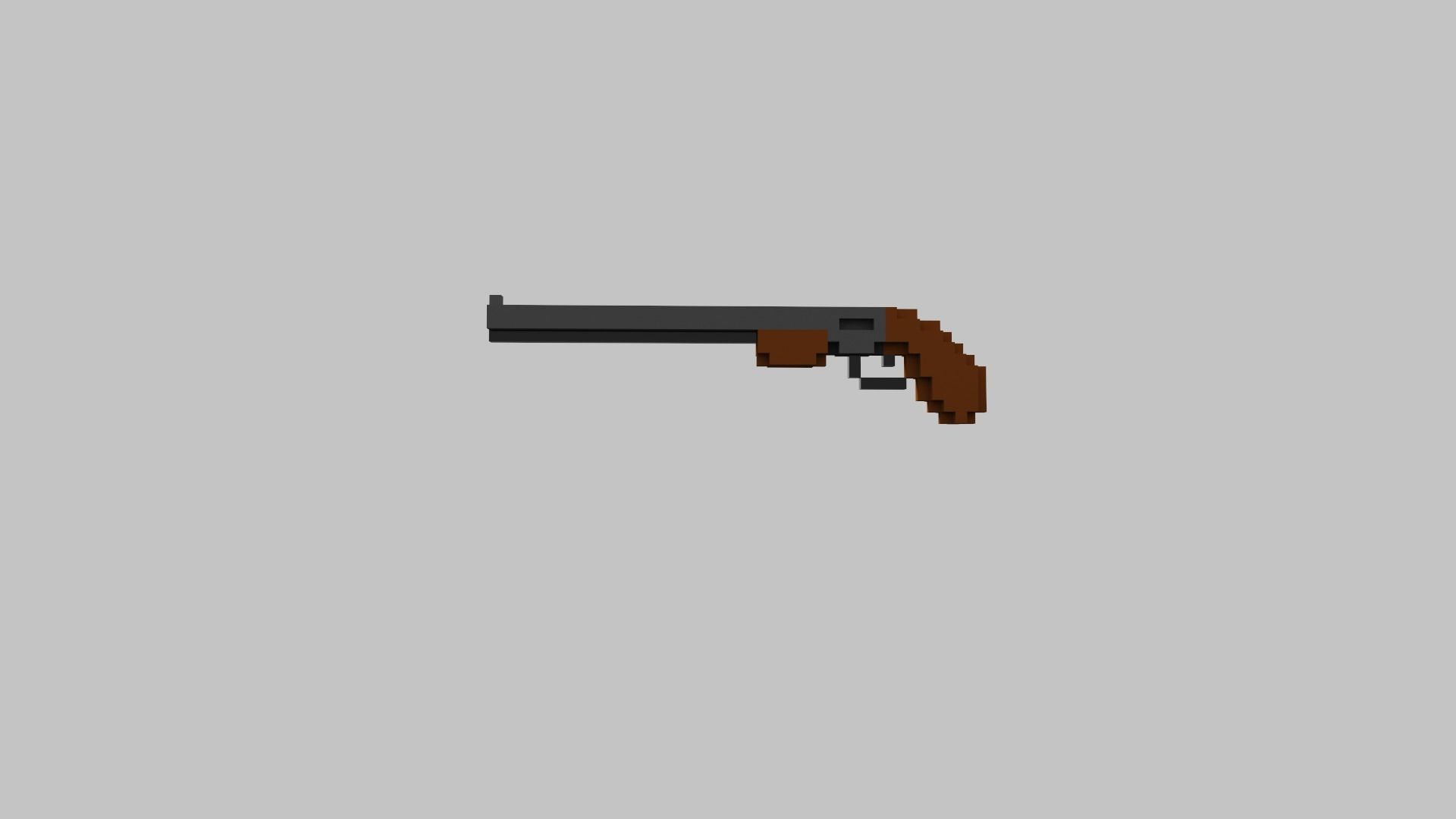 Shotgun Voxel Low-poly 3D model_15