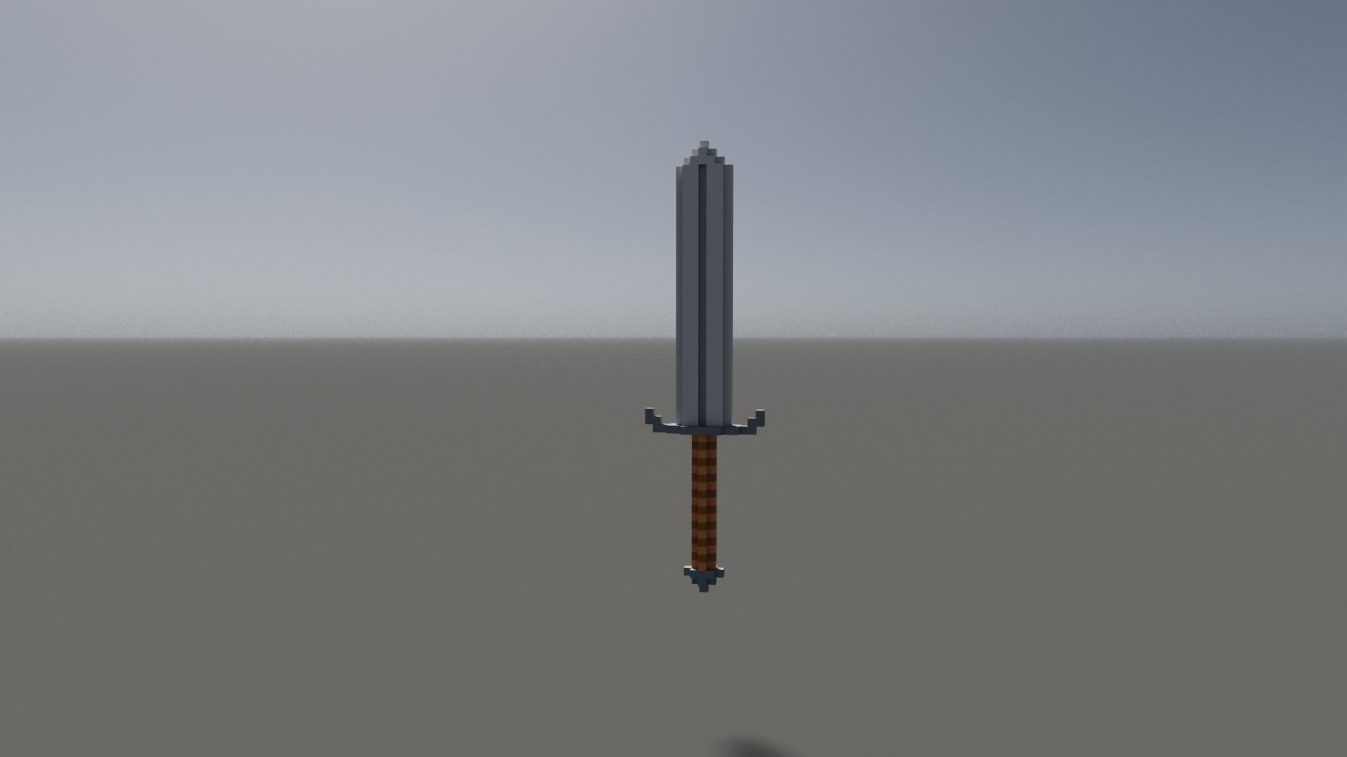 Sword Voxel Low-poly 3D model_16