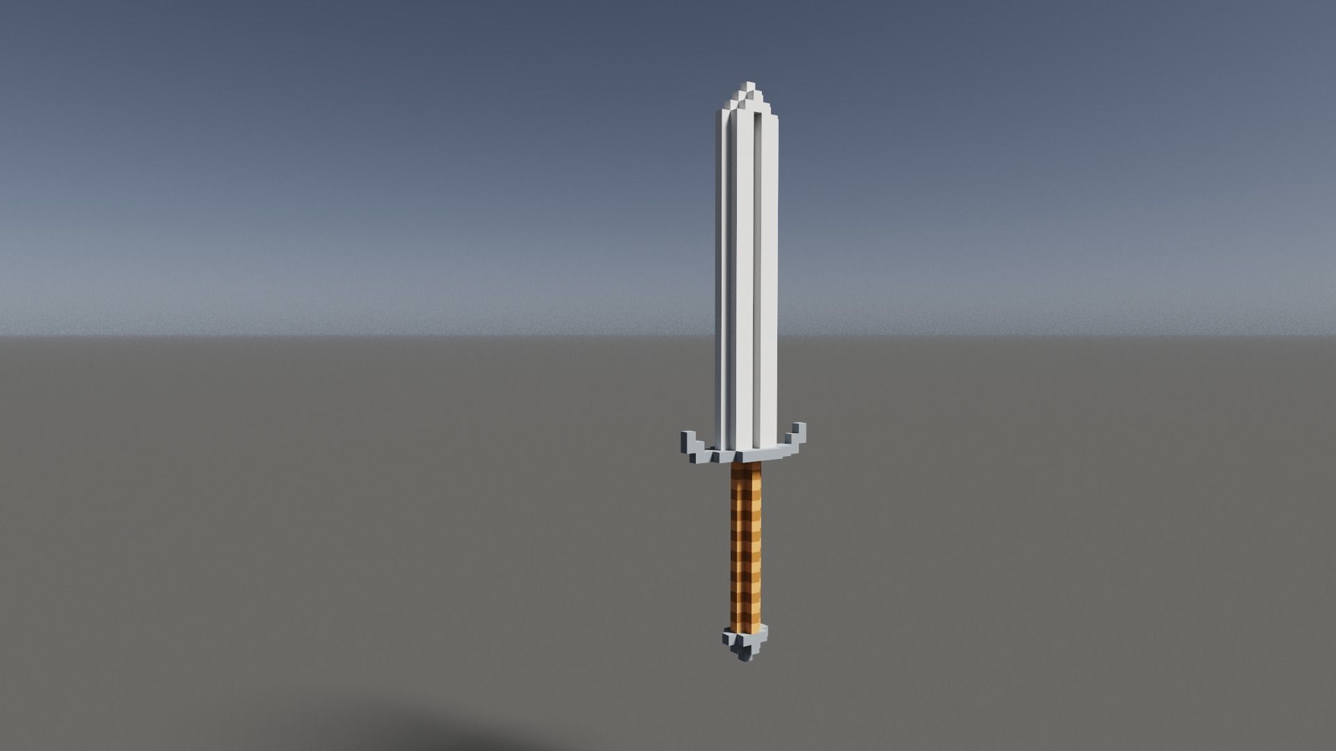 Sword Voxel Low-poly 3D model_27