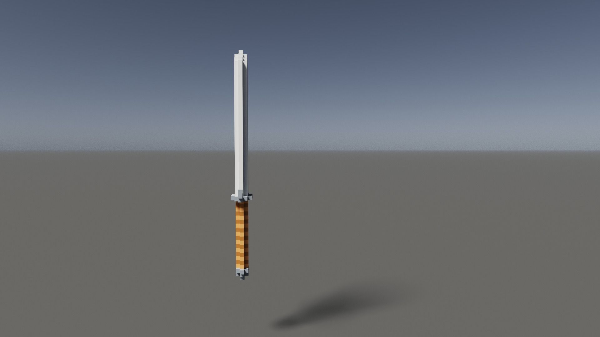 Sword Voxel Low-poly 3D model_7