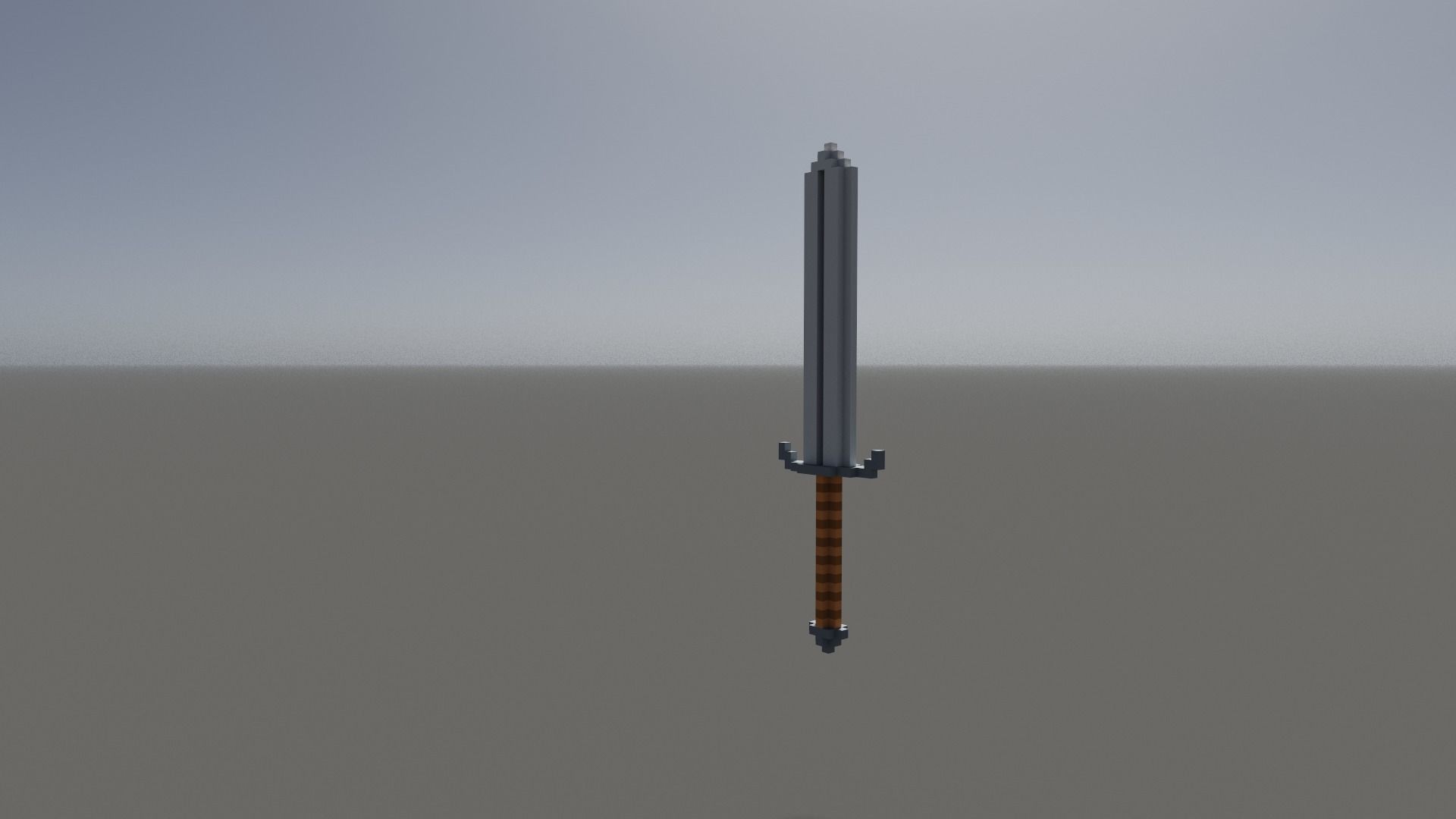 Sword Voxel Low-poly 3D model_19