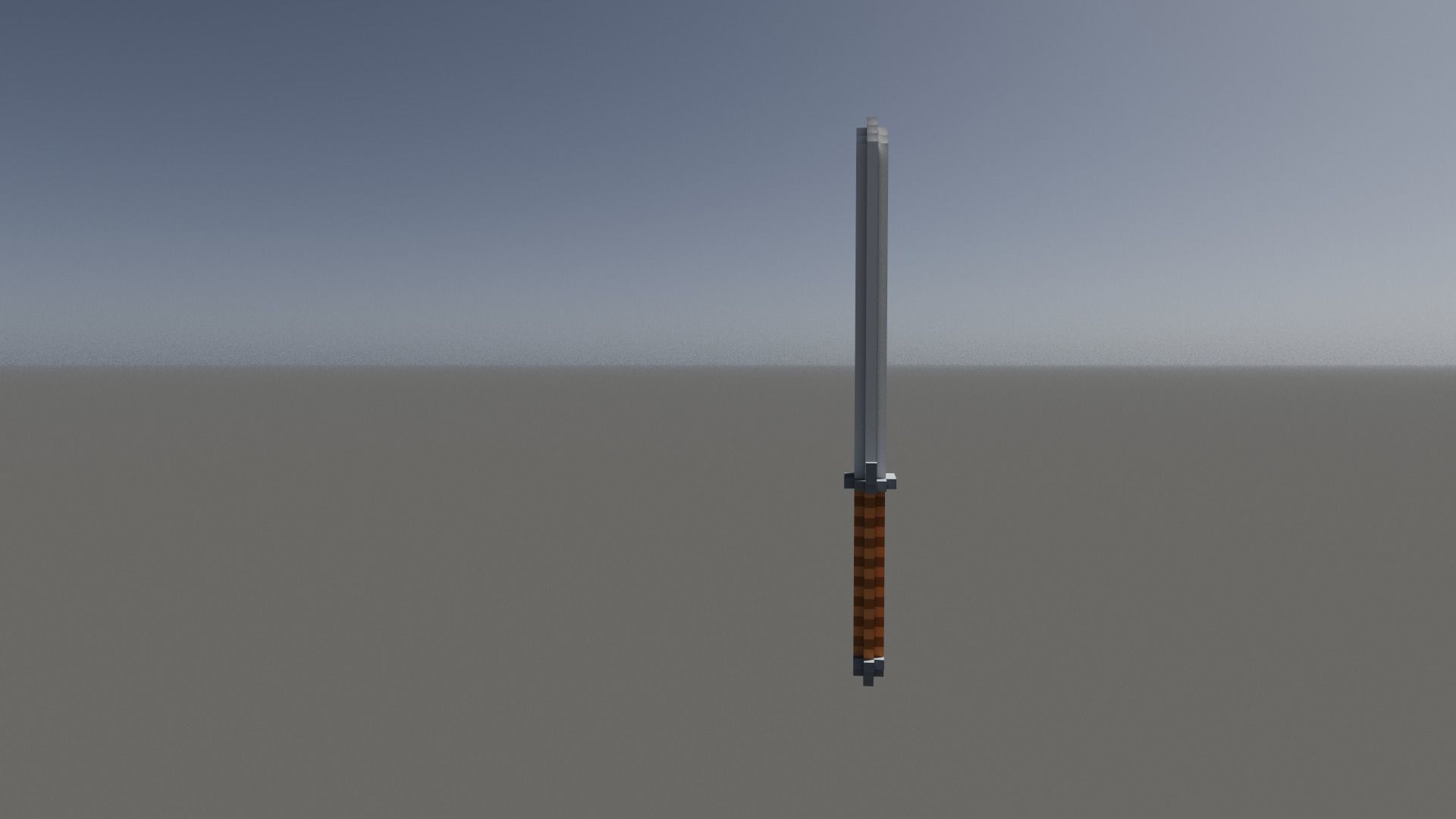 Sword Voxel Low-poly 3D model_23