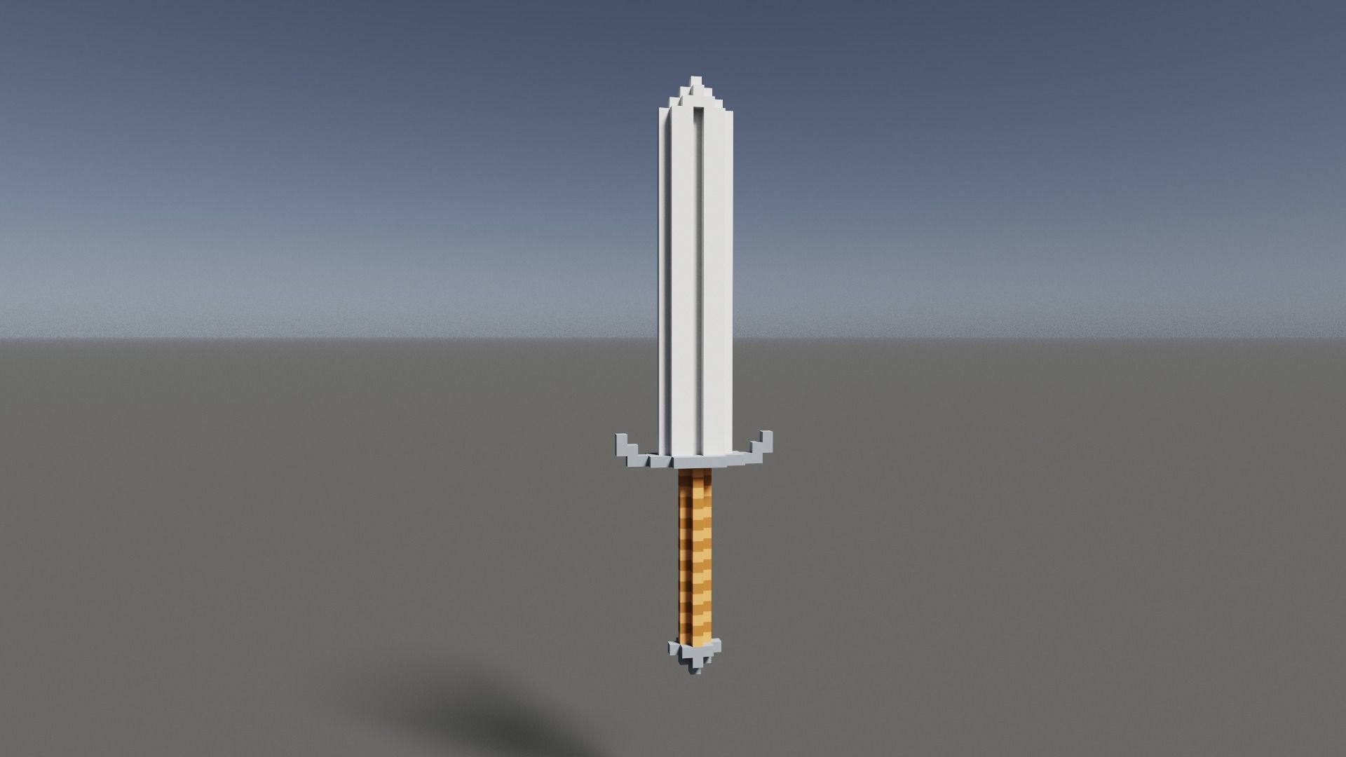 Sword Voxel Low-poly 3D model_29