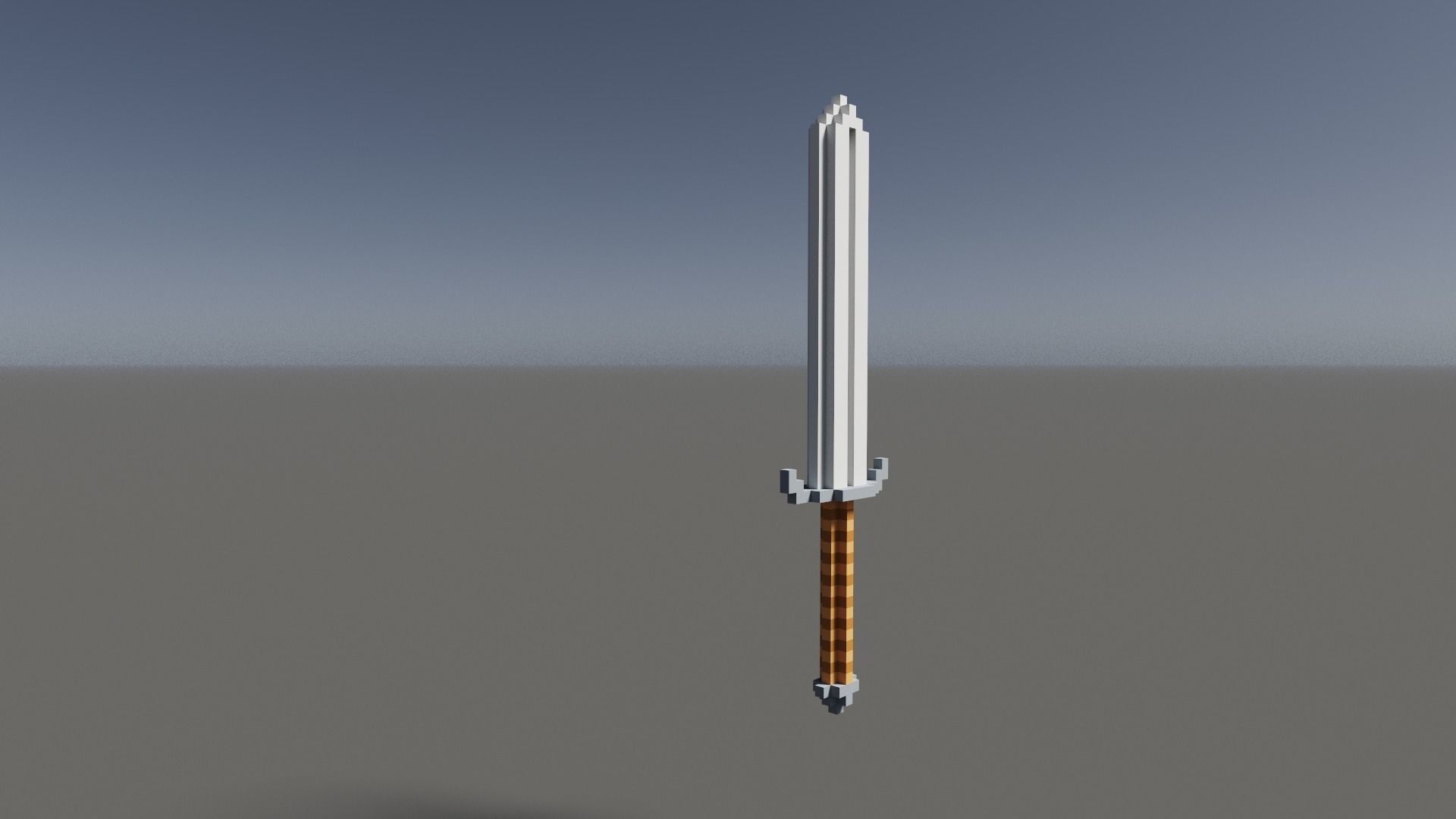 Sword Voxel Low-poly 3D model_26