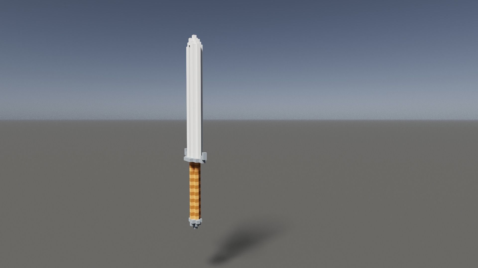 Sword Voxel Low-poly 3D model_5