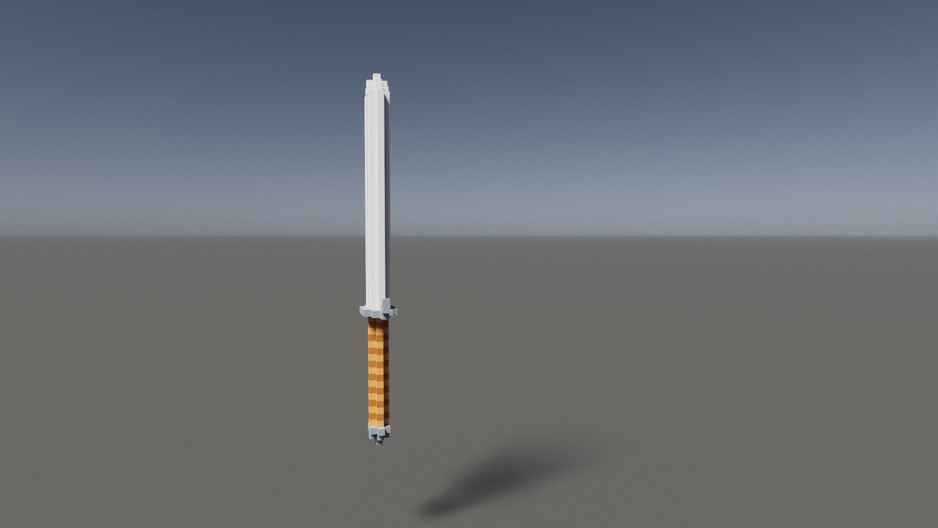 Sword Voxel Low-poly 3D model_6