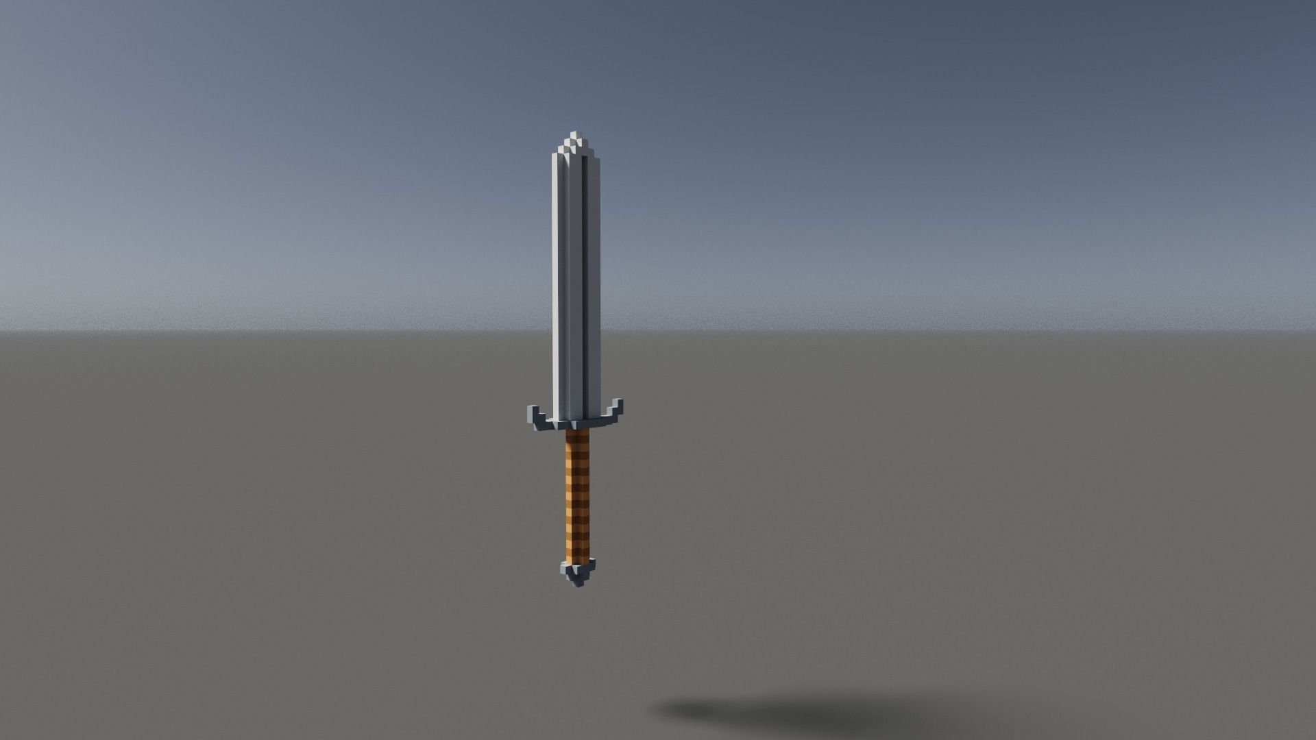 Sword Voxel Low-poly 3D model_11