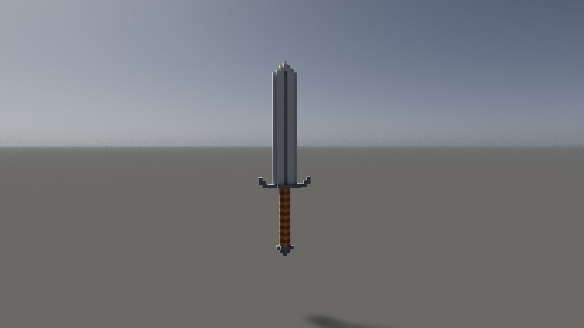 Sword Voxel Low-poly 3D model_14