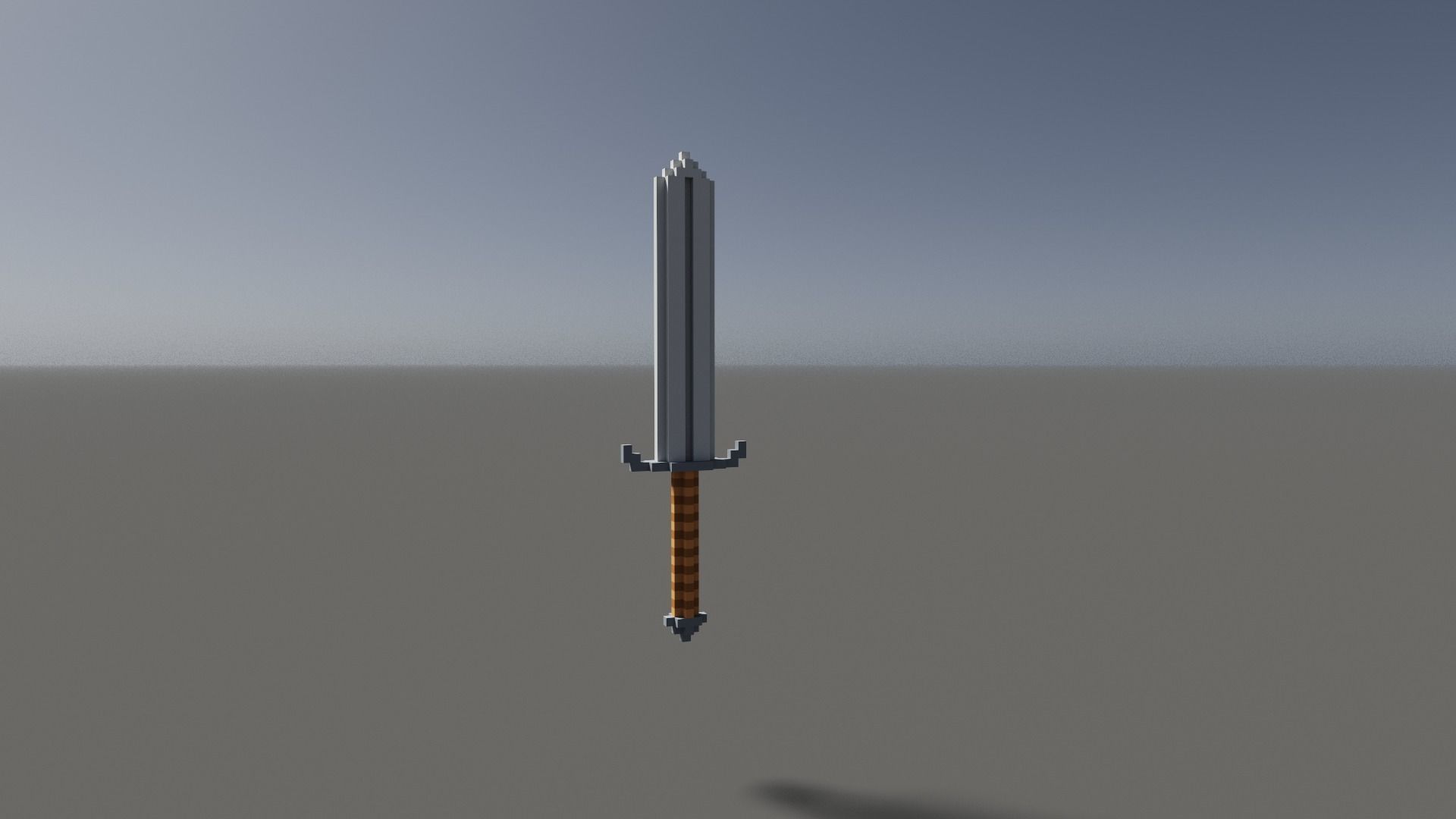 Sword Voxel Low-poly 3D model_13