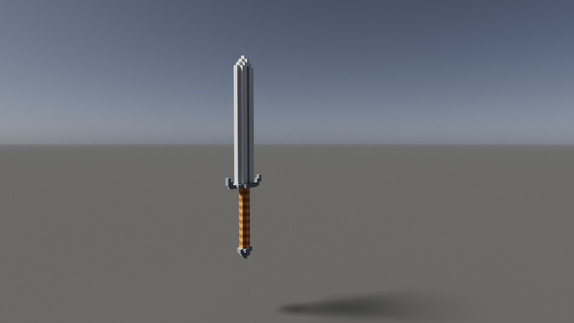 Sword Voxel Low-poly 3D model_10