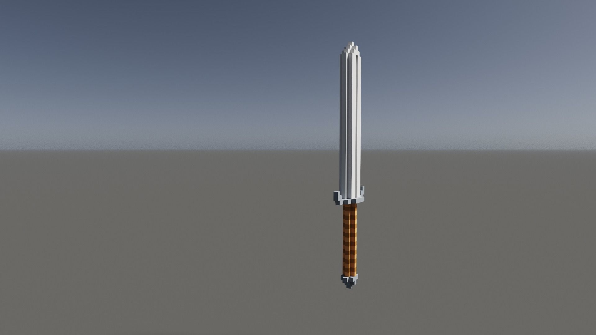 Sword Voxel Low-poly 3D model_25