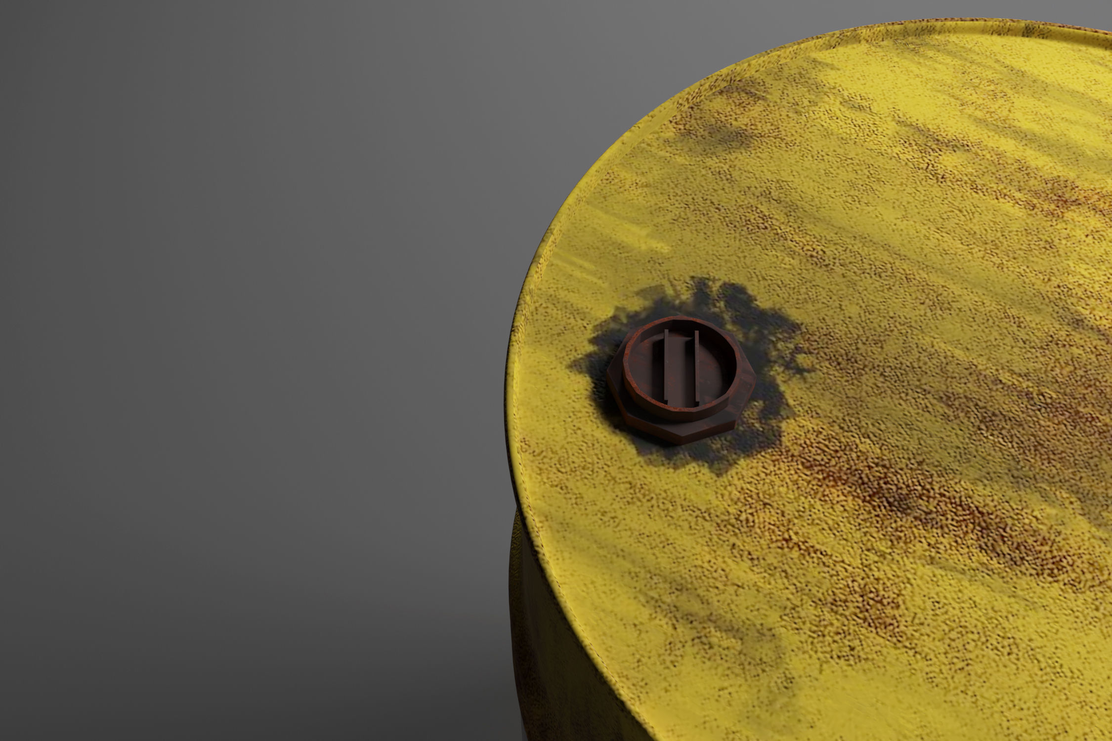 Rusty Oil Barrel 3D model_2
