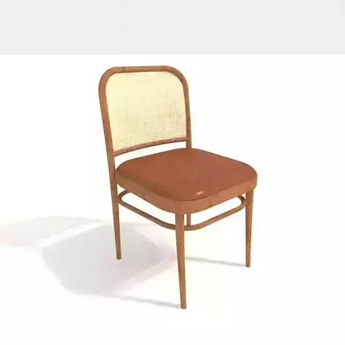 Chair wooden with cane seat