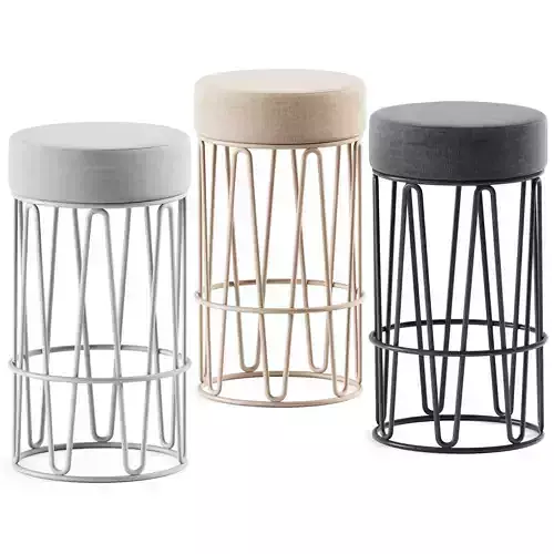 Outdoor Bar Stool Lagarto by iSimar 3D model