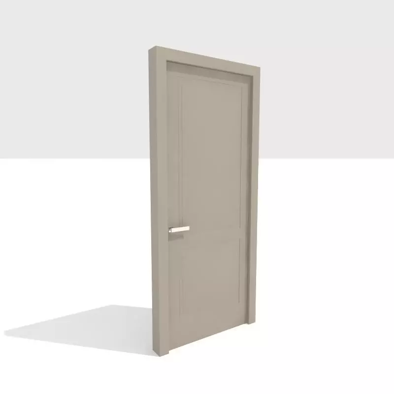 Grey Door 3D model_0