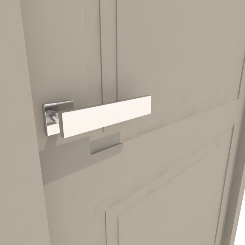 Grey Door 3D model_2