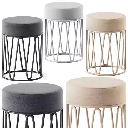 Outdoor Stool Lagarto by iSimar 3D model