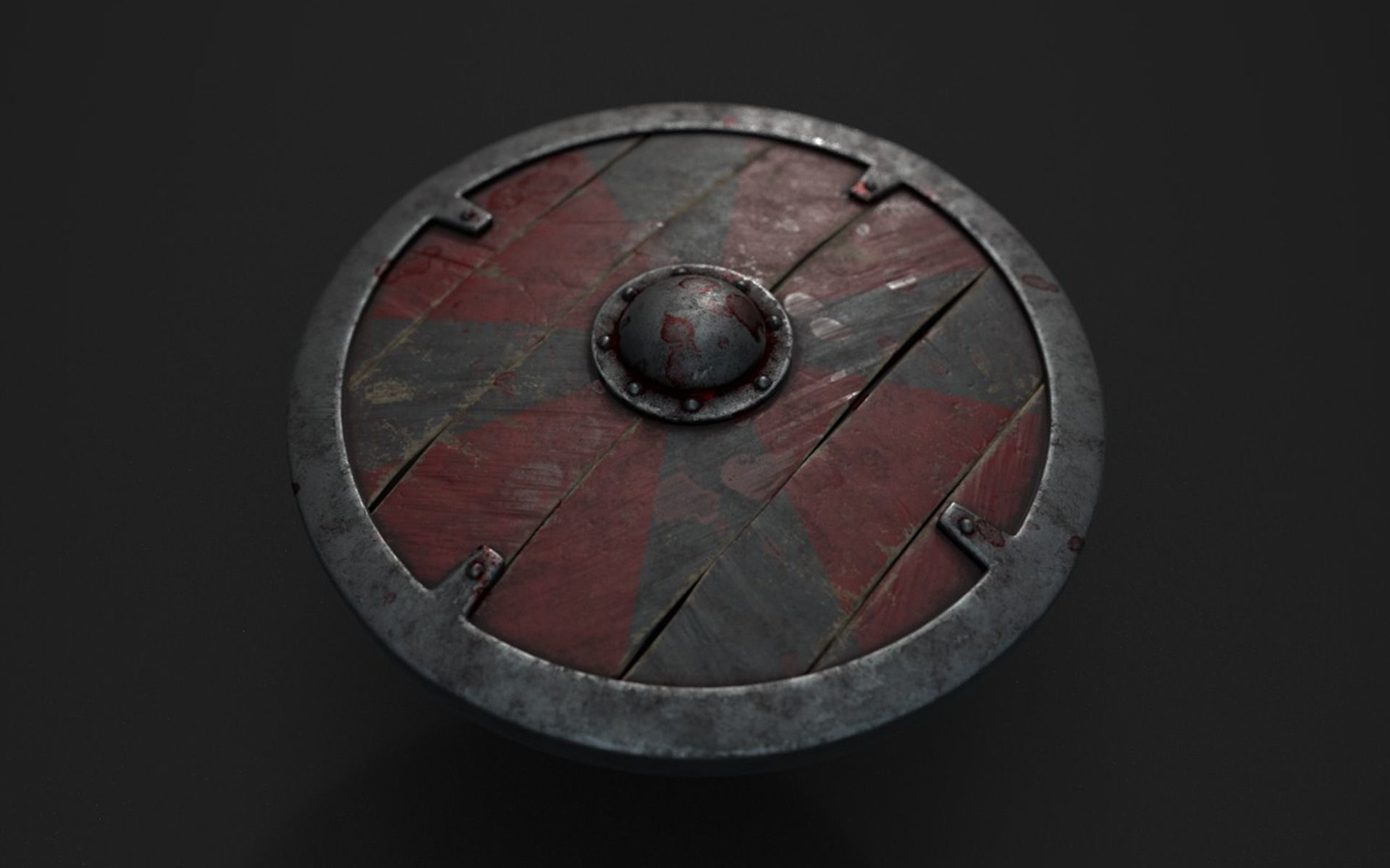 Viking Sheild Low-poly 3D model_2
