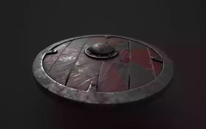 Viking Sheild Low-poly 3D model