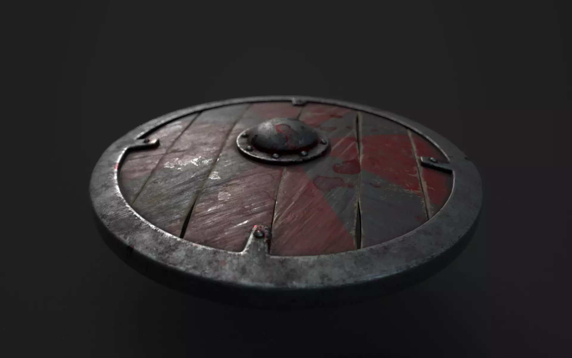 Viking Sheild Low-poly 3D model_0