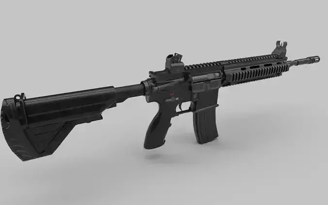 M416 RIFLE Low-poly 3D model Low-poly 3D model