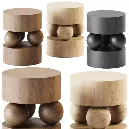 Wooden Side Table Morro by Kelly Wearstler