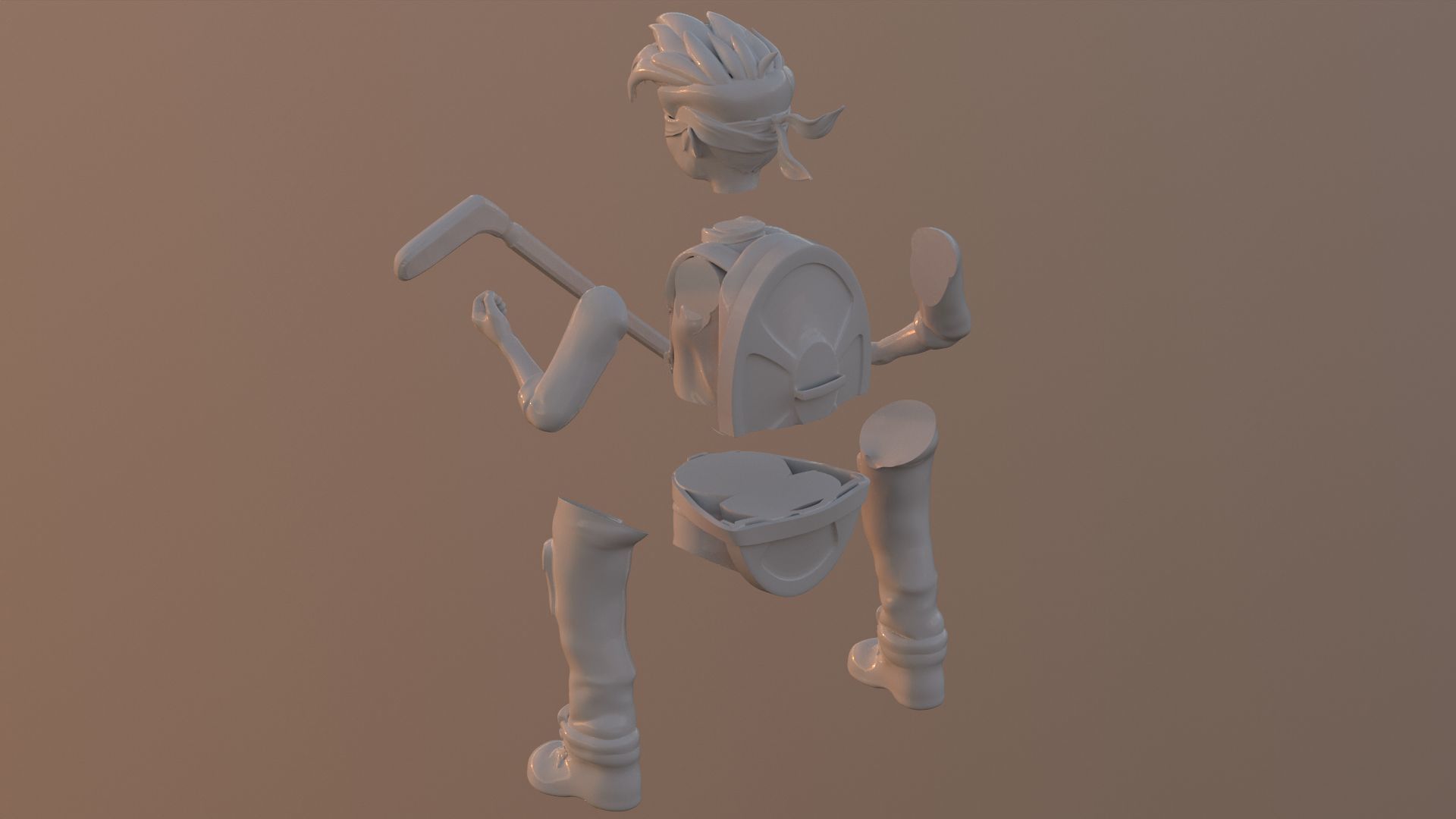 Zach TMNT 1987 Printable 3D print model_5