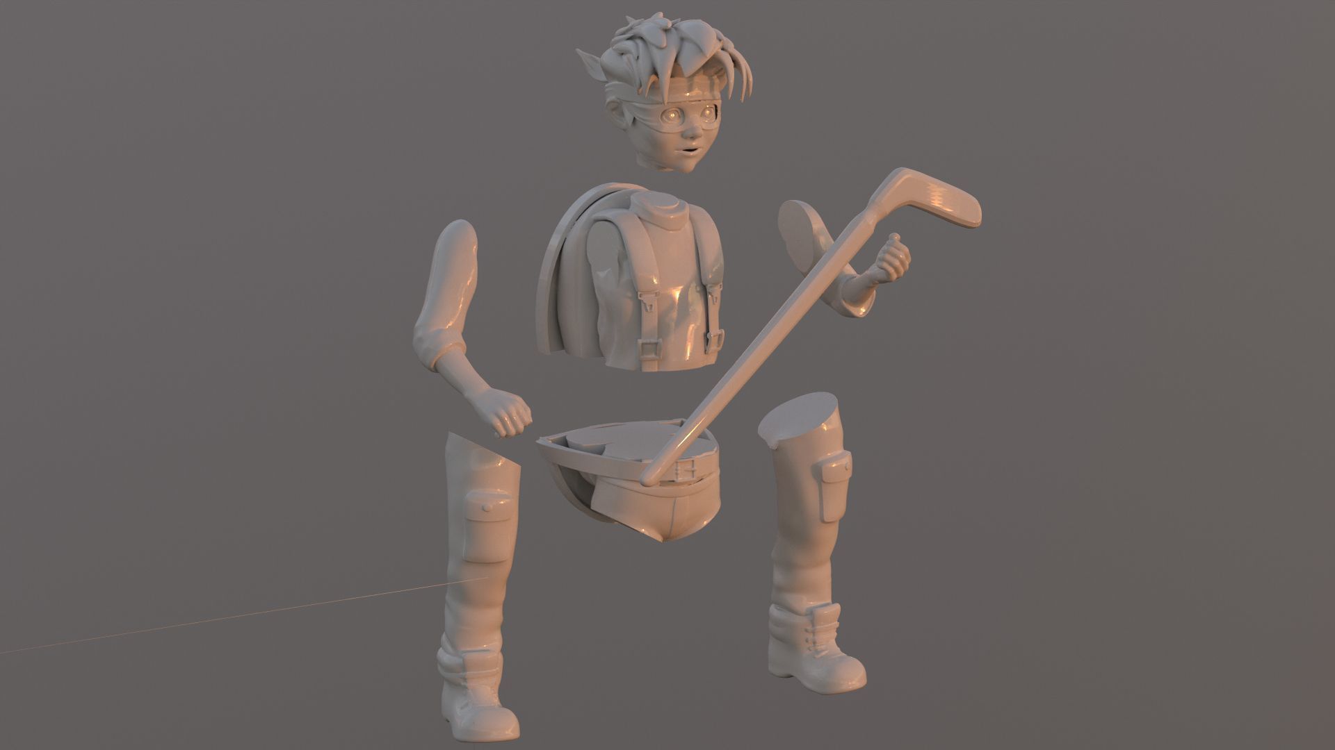 Zach TMNT 1987 Printable 3D print model_12