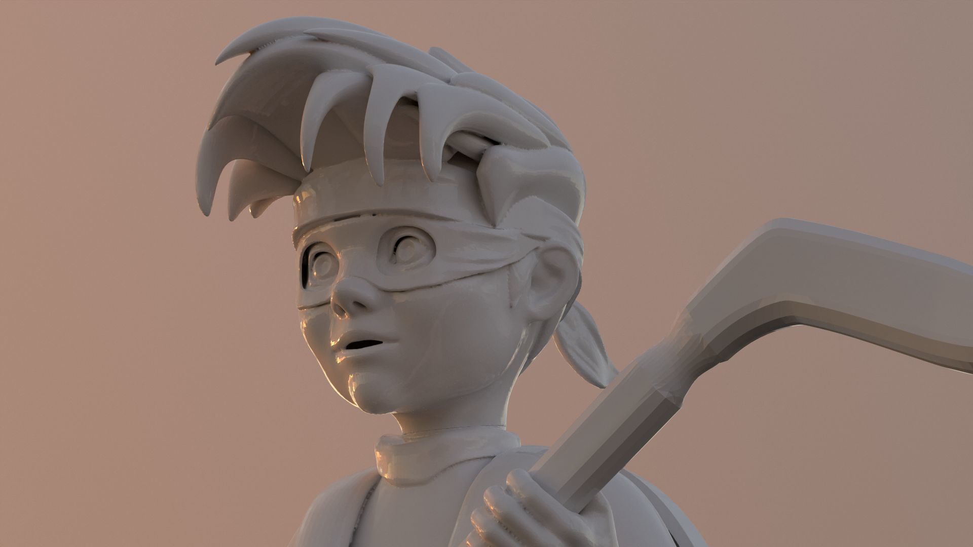 Zach TMNT 1987 Printable 3D print model_10