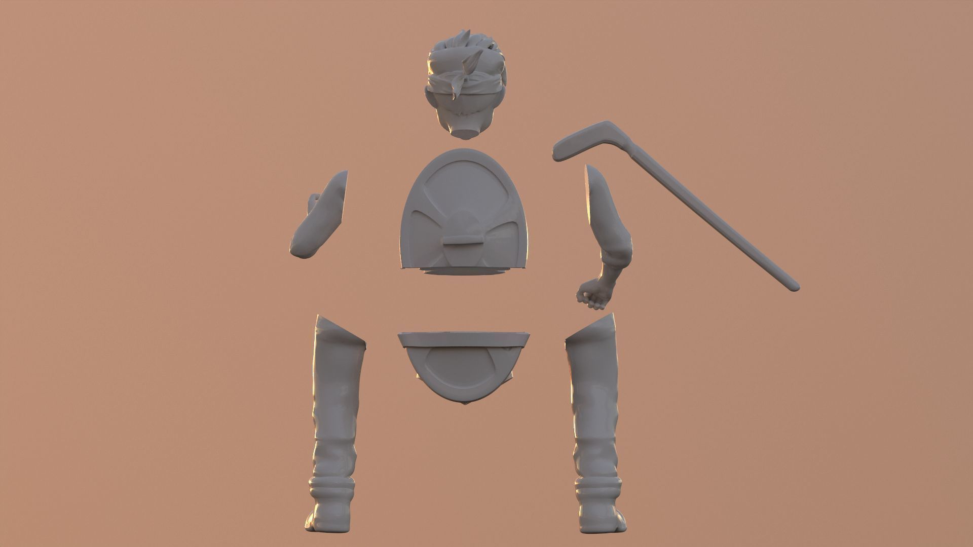 Zach TMNT 1987 Printable 3D print model_8