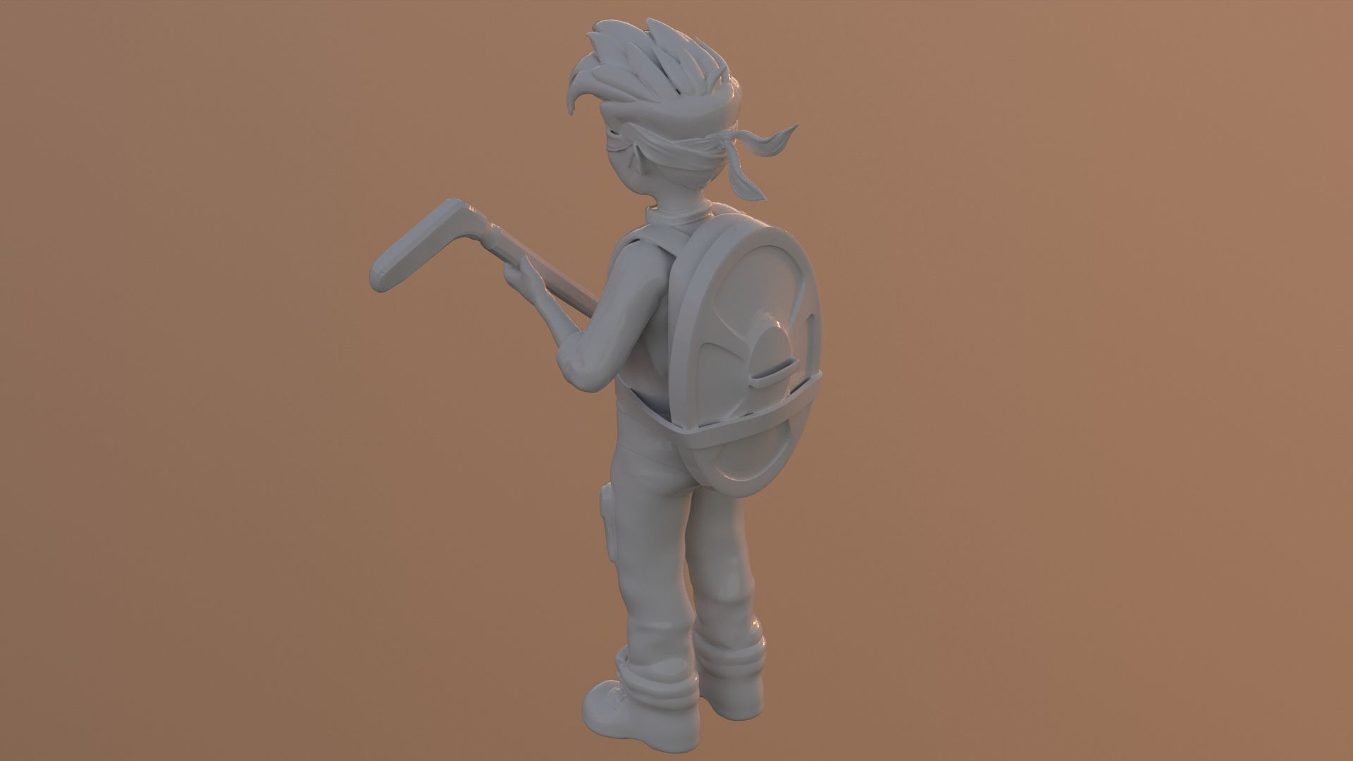 Zach TMNT 1987 Printable 3D print model_3