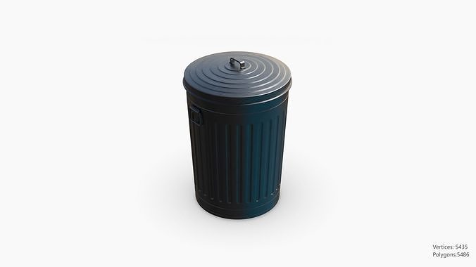 Metal Trascan 3D model 7