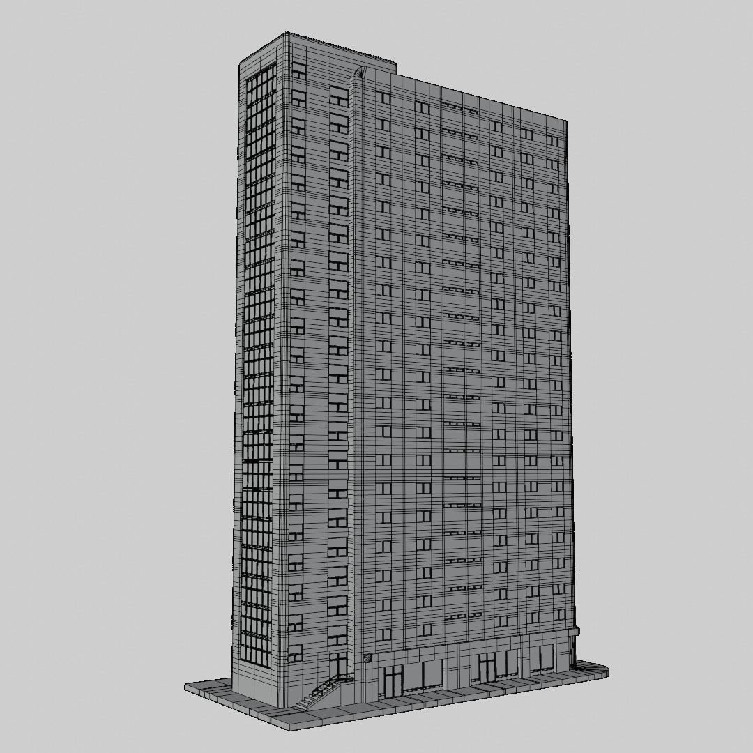 Residential Building with internal 1 3D model_23
