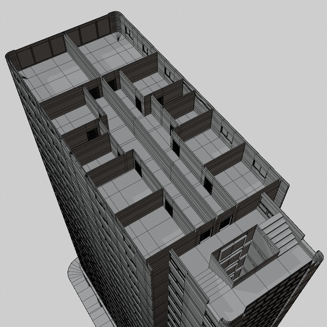 Residential Building with internal 1 3D model_25