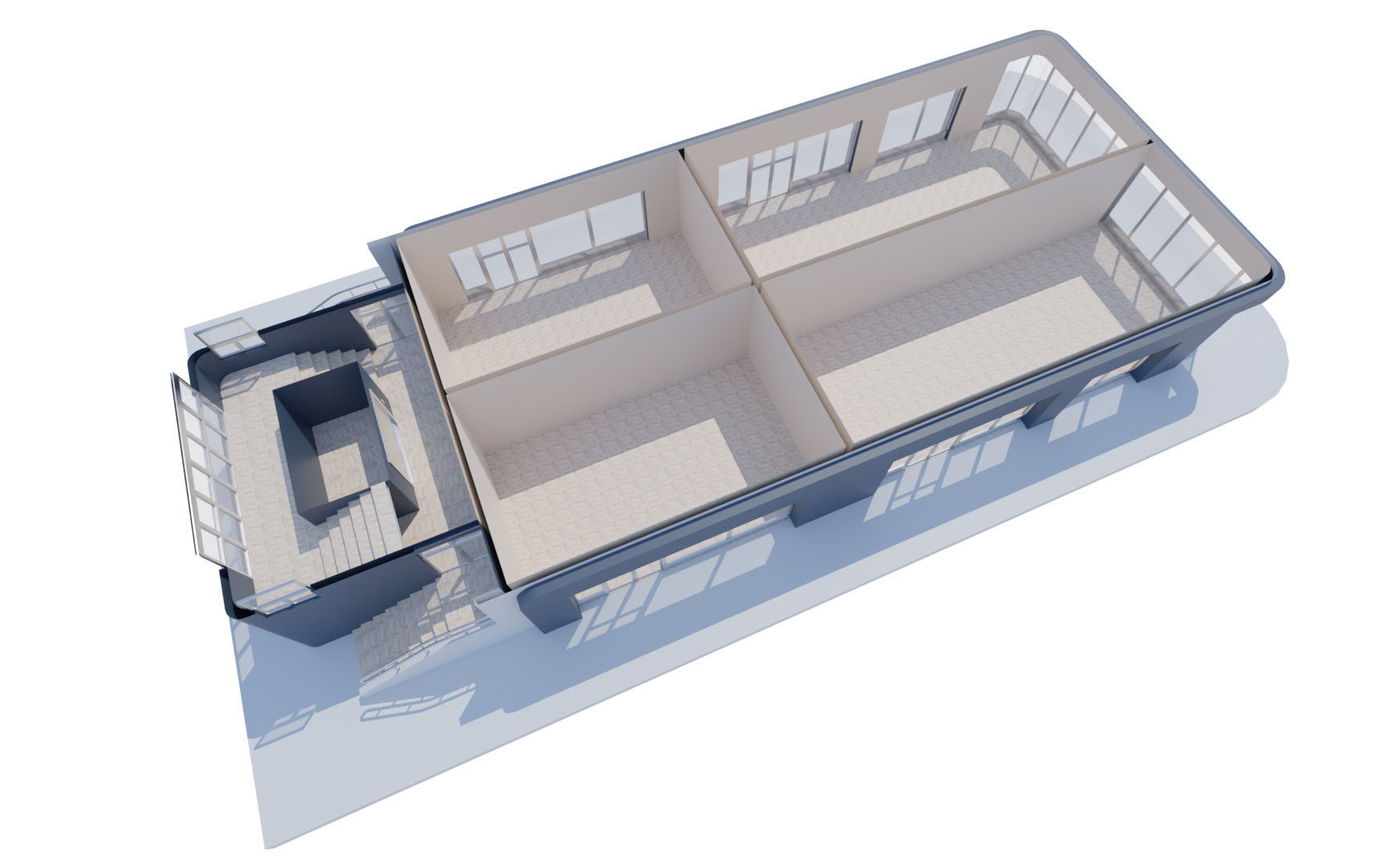Residential Building with internal 1 3D model_6