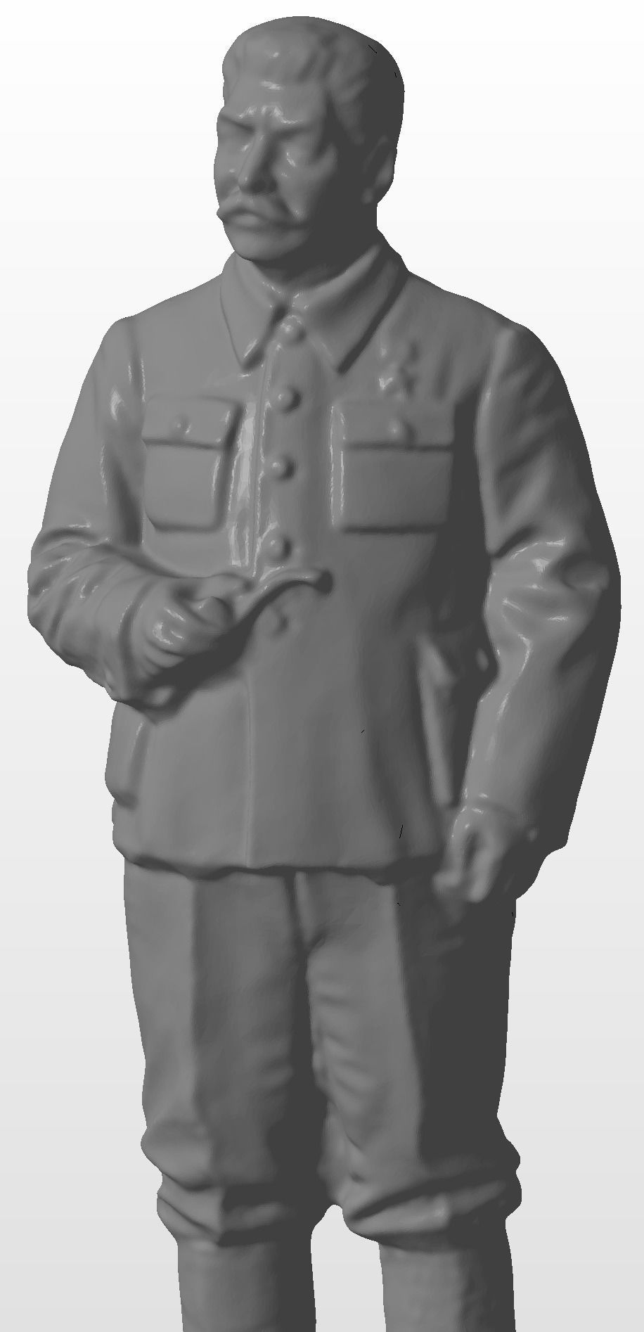 Stalin statue of soldier in uniform 3D print model_5