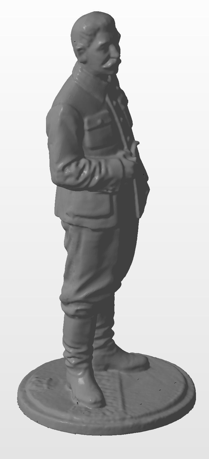 Stalin statue of soldier in uniform 3D print model_4