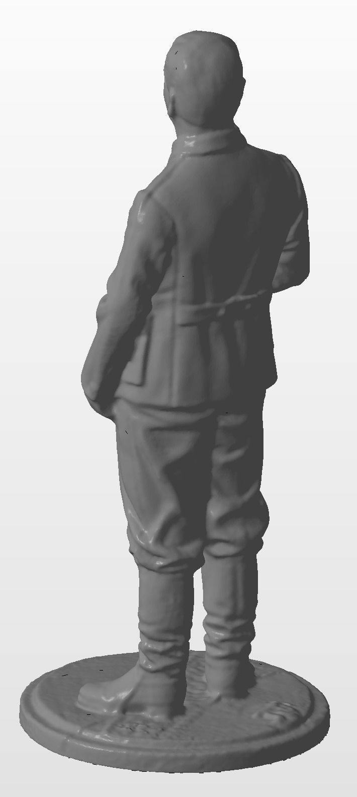 Stalin statue of soldier in uniform 3D print model_2