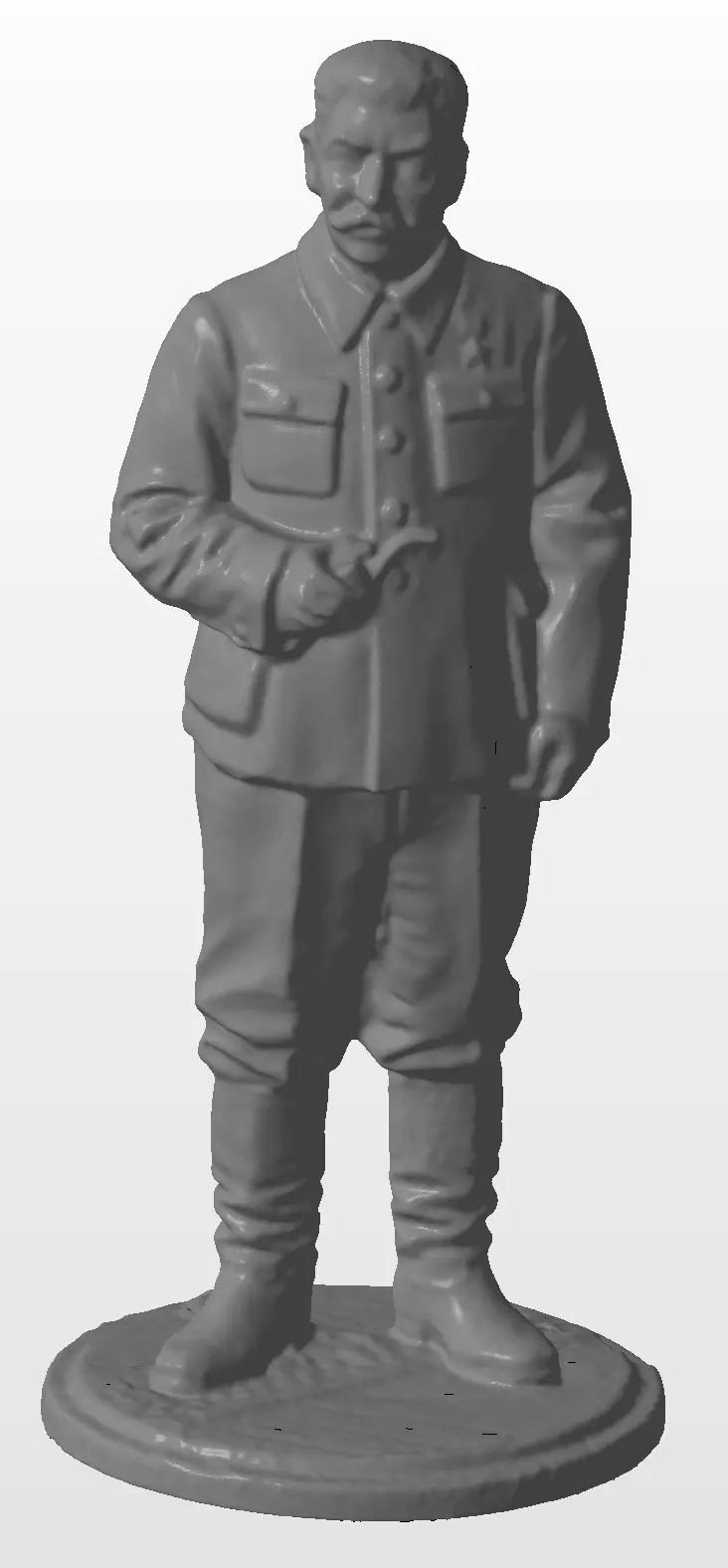 Stalin statue of soldier in uniform 3D print model_0
