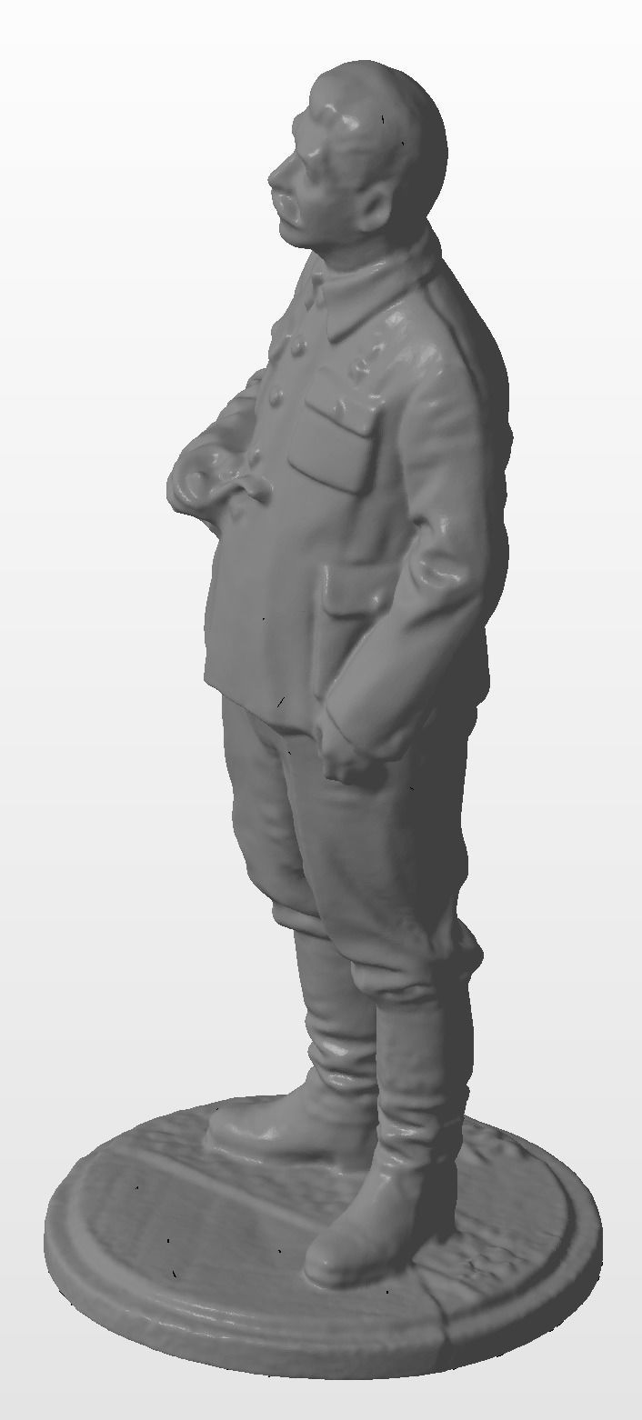 Stalin statue of soldier in uniform 3D print model_1
