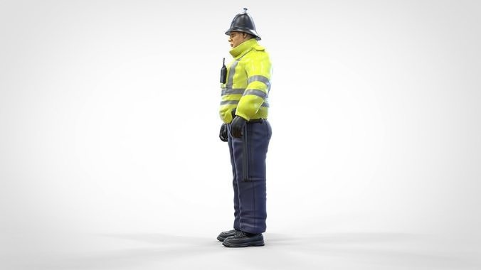N7 UK Police with unique hat 3D print model 4
