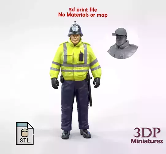N7 UK Police with unique hat 3D print model