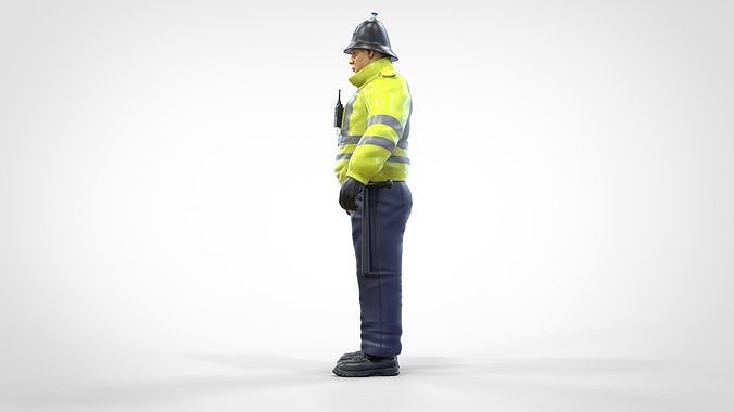 N7 UK Police with unique hat 3D print model 5