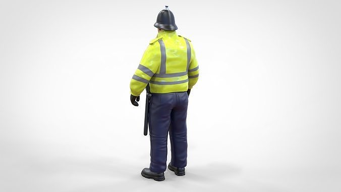 N7 UK Police with unique hat 3D print model 3