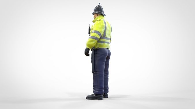 N7 UK Police with unique hat 3D print model 7