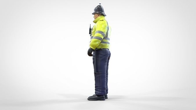 N7 UK Police with unique hat 3D print model 6