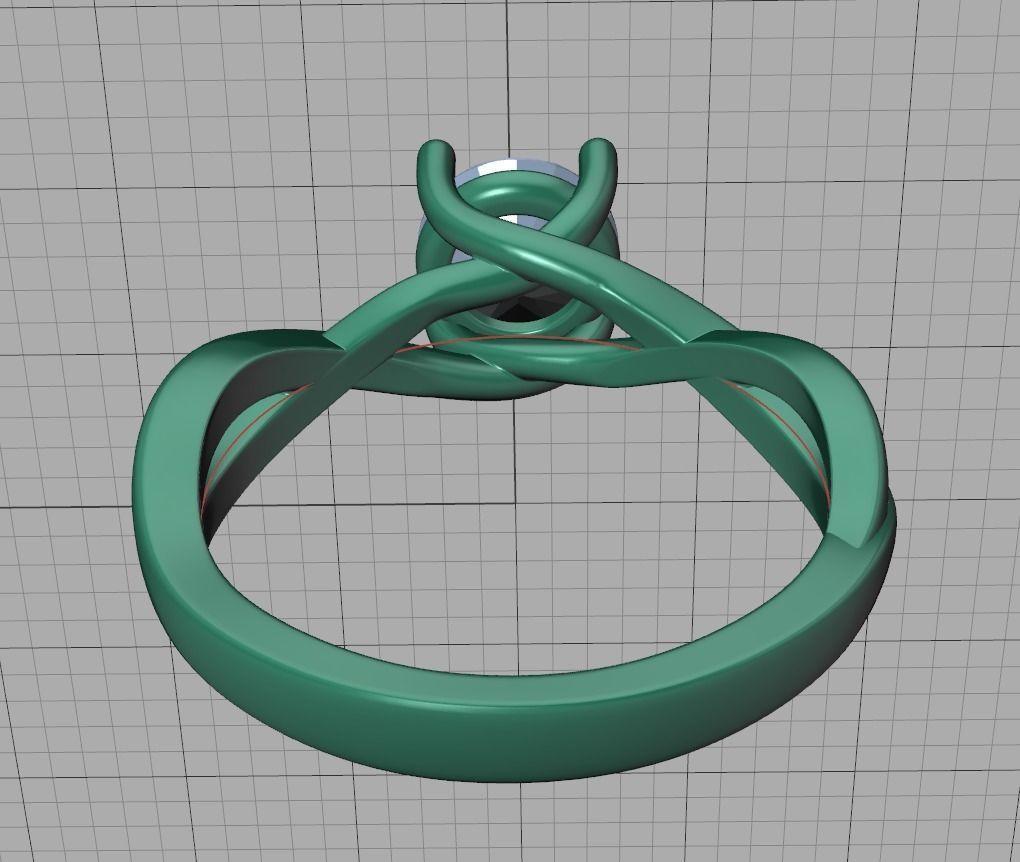 Solitaire Engagement Ring  1Ct Stone 3dmodel 3D print model_25