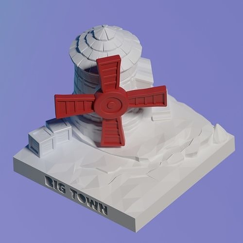 Mini City - Village - Stained Windmill 3D print model